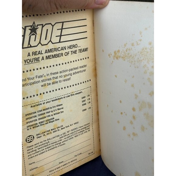 G.I. Joe Operation: Death-Ray Vintage Paperback Book Find Your Fate 1st Edition - Picture 10 of 10